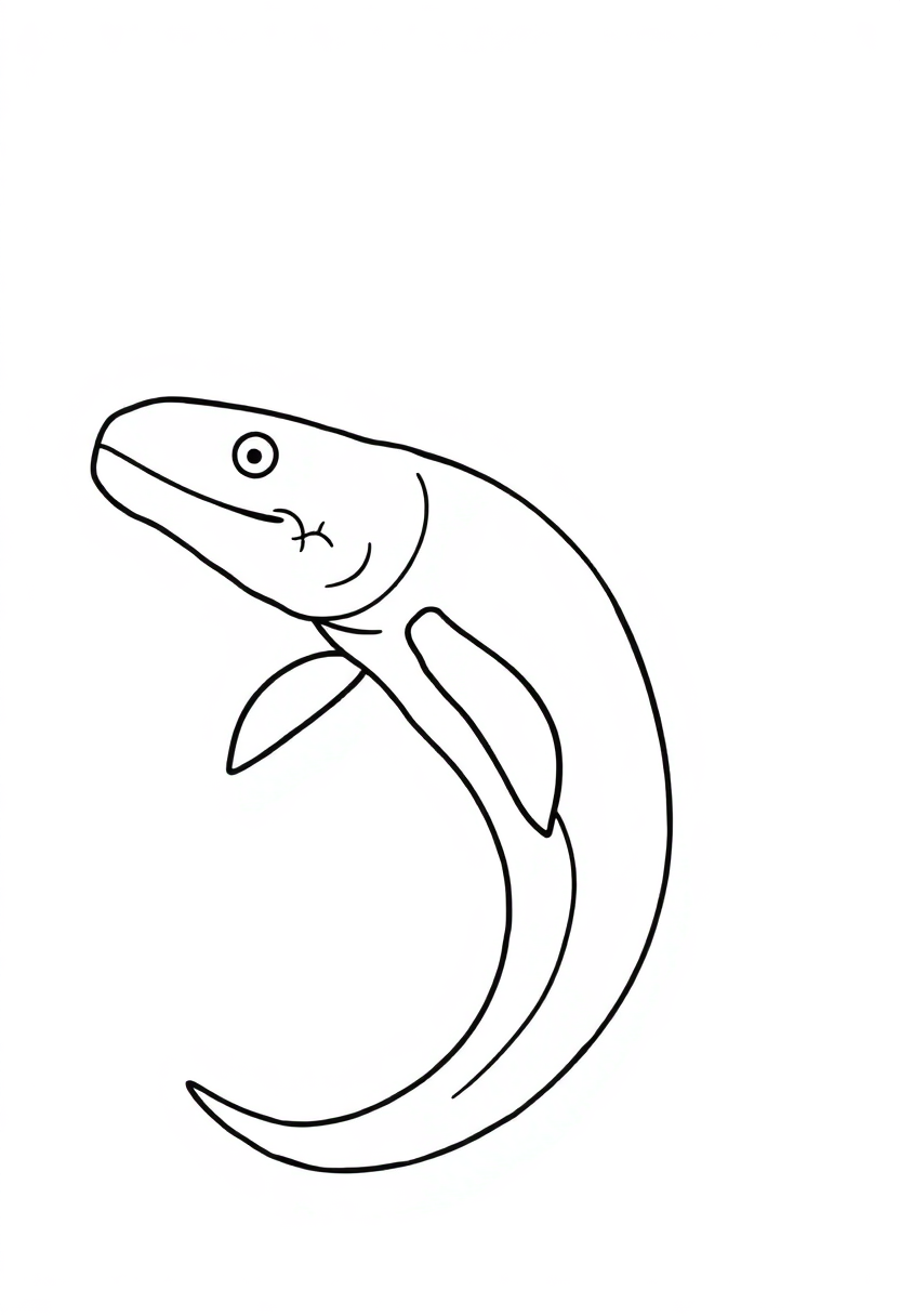 Electric Eel coloring page, free printable