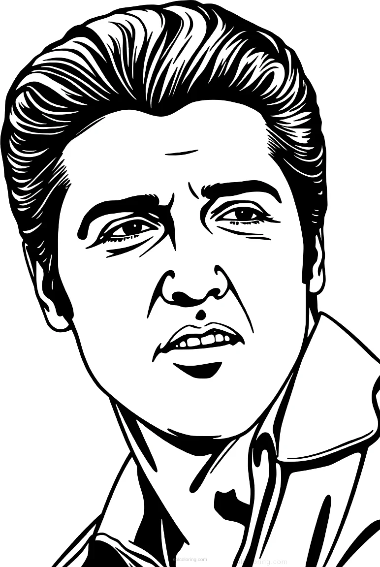 Elvis Presley Portrait coloring pages
