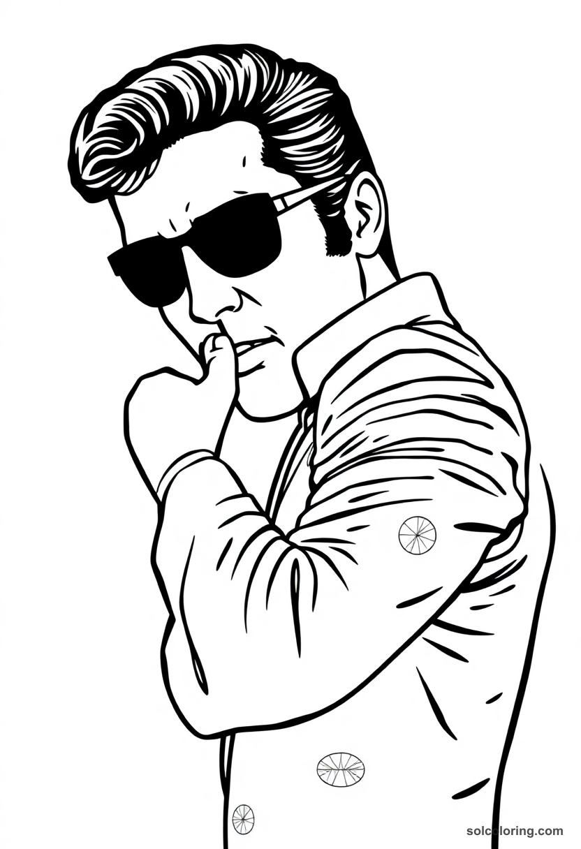 Silhouette Elvis Presley