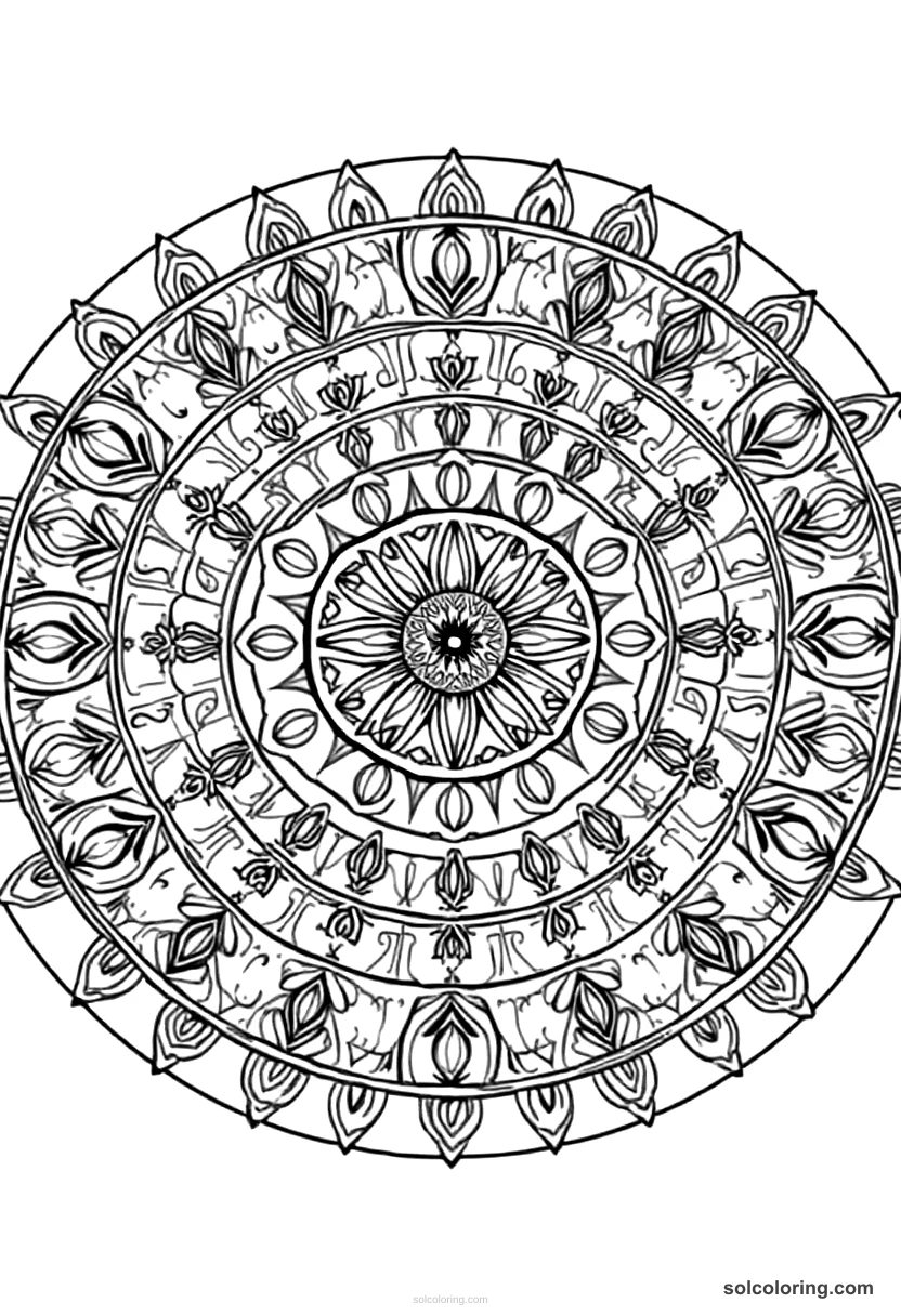 Mandala Emperor Diocletian Dividing the Empire mandala coloring page for kids