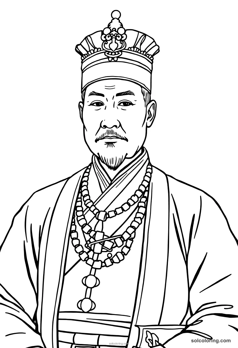 Emperor Meiji Of Japan In Western Uniform coloring pages