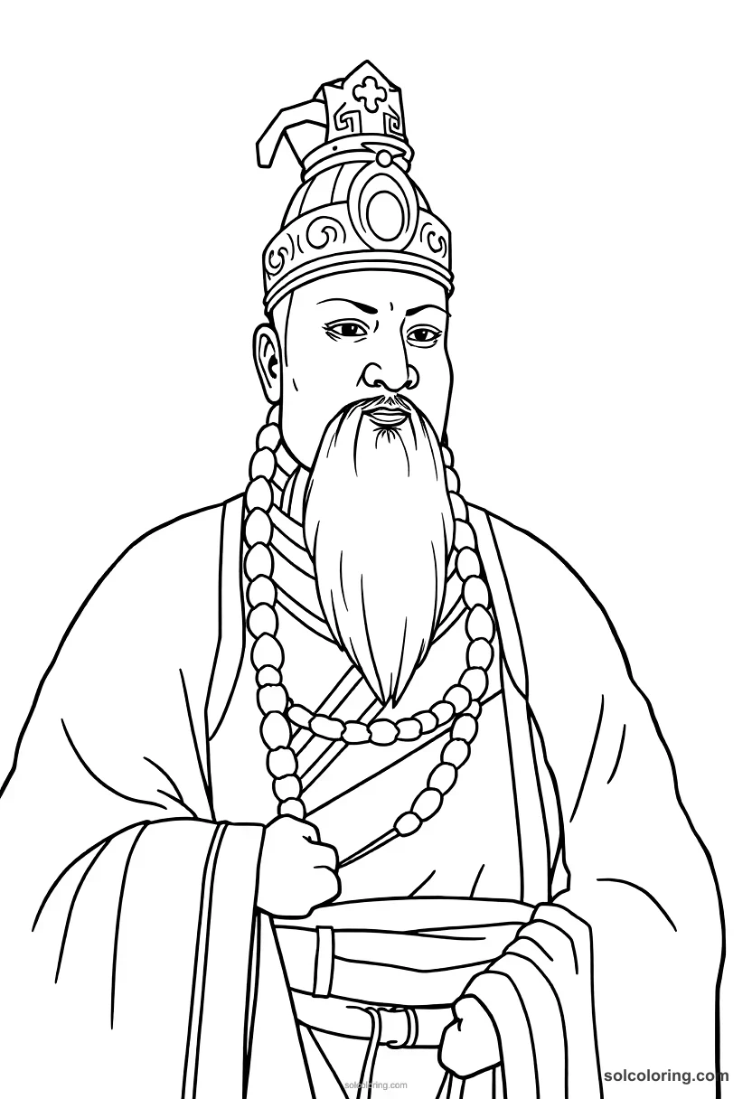 Emperor Qin Shi Huang Unifying China coloring pages