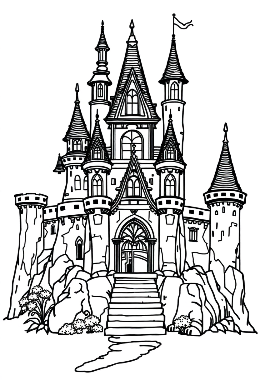 Enchanted Castle coloring pages