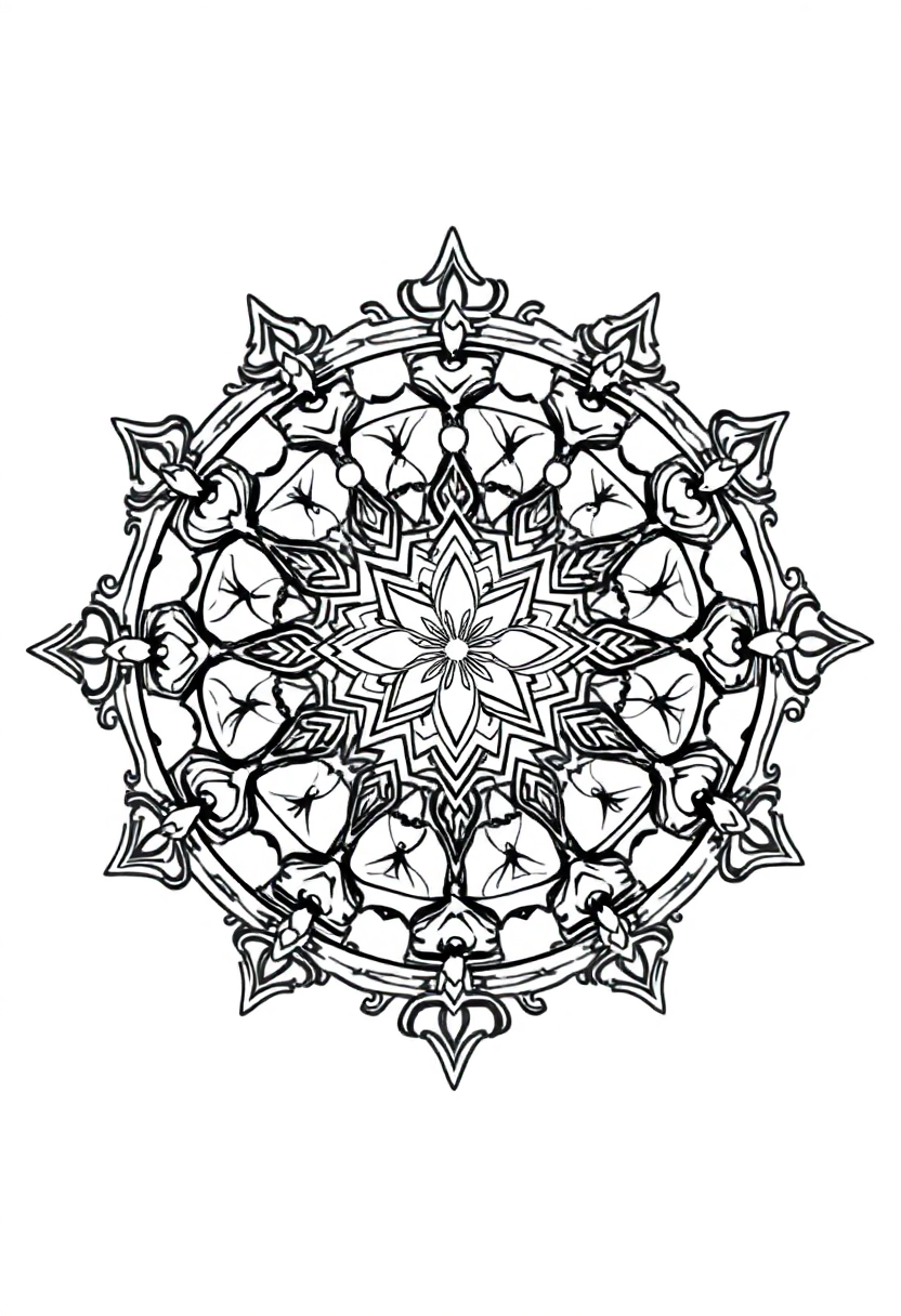 Enchanted Magic Circle coloring pages