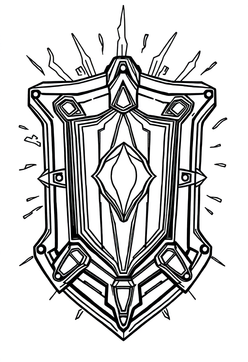 Energy Shield Generator coloring page, free printable