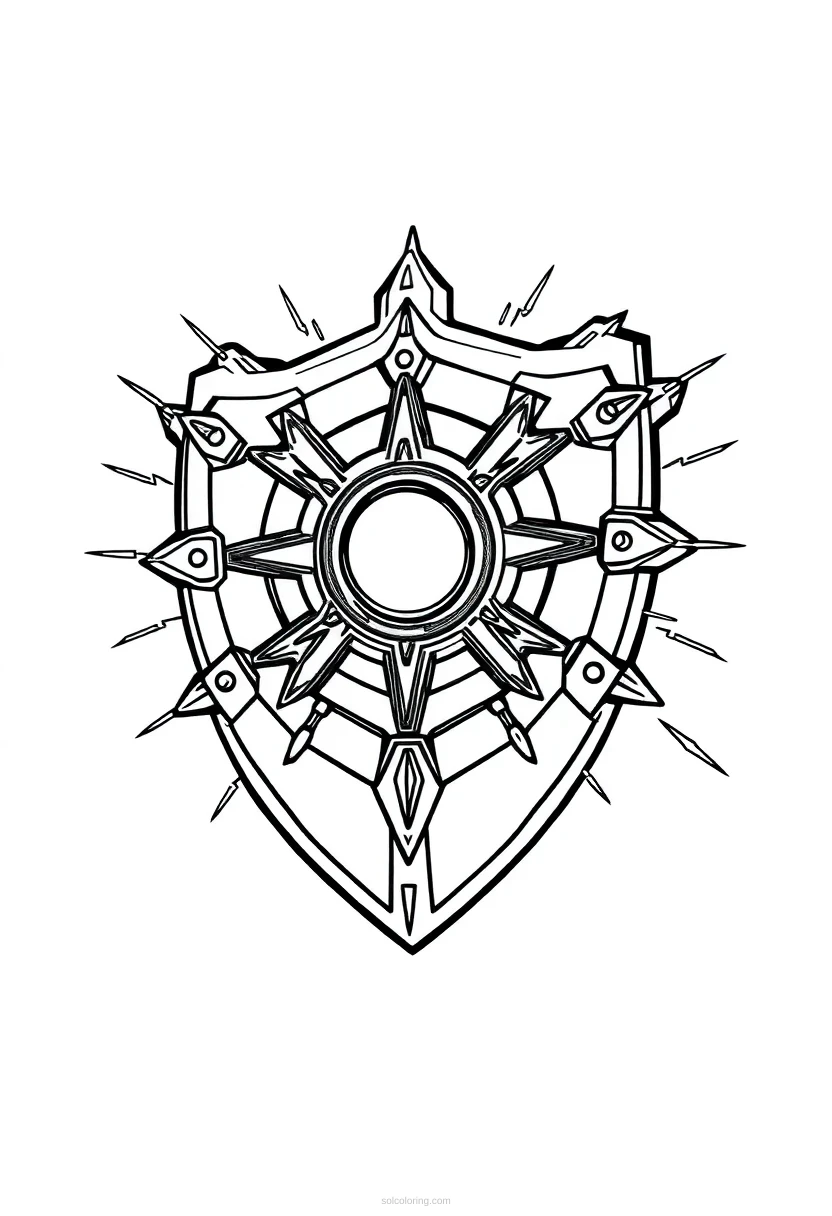 Energy Shield Generator coloring page for kids