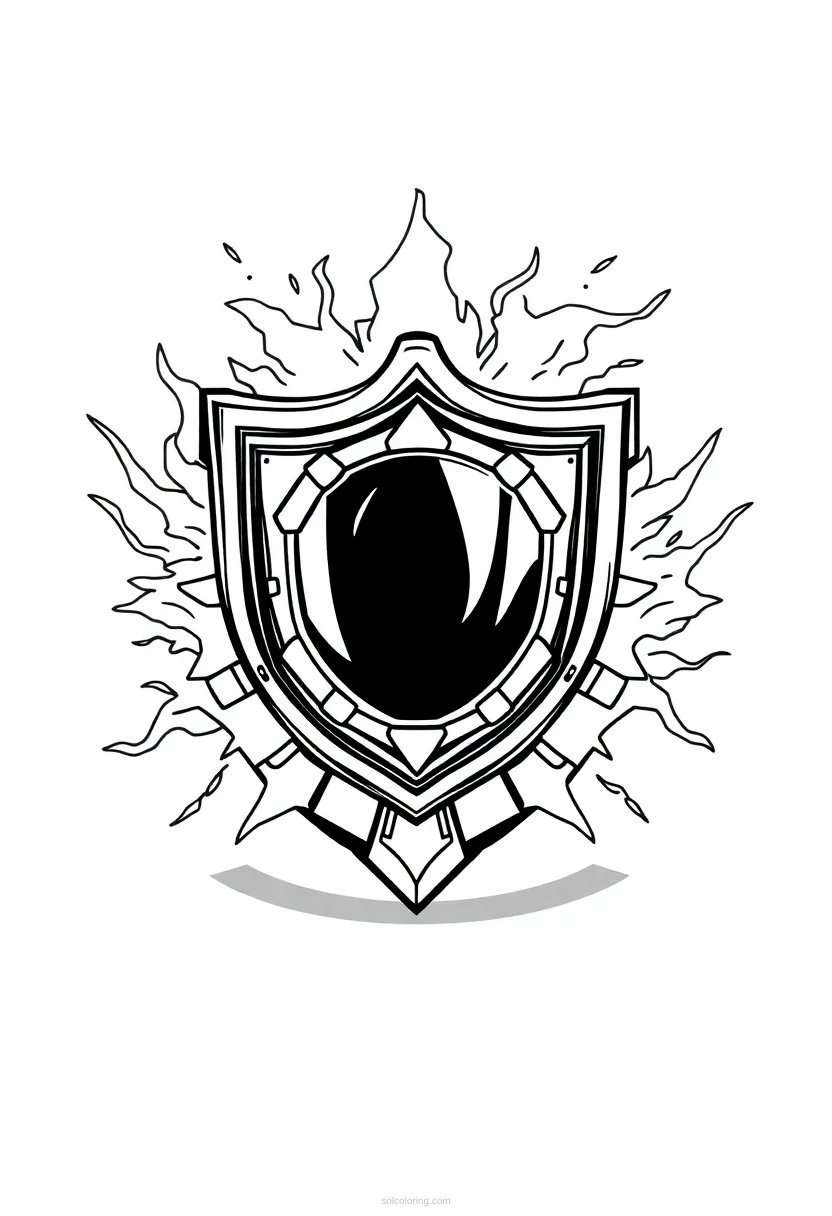 Energy Shield Generator coloring page for kids