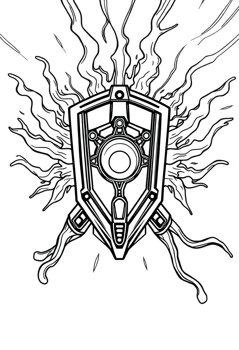 Energy Shield Generator coloring page, free printable