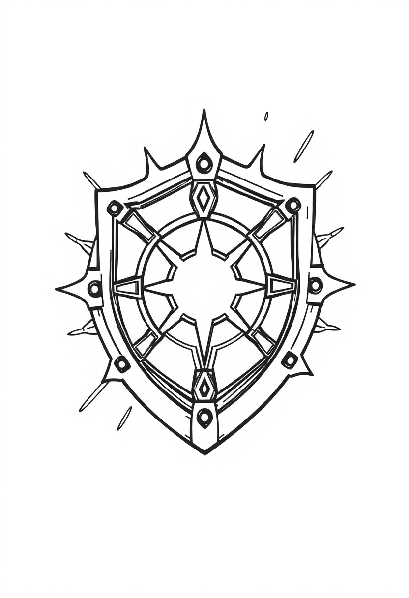 Energy Shield Generator coloring page, free printable