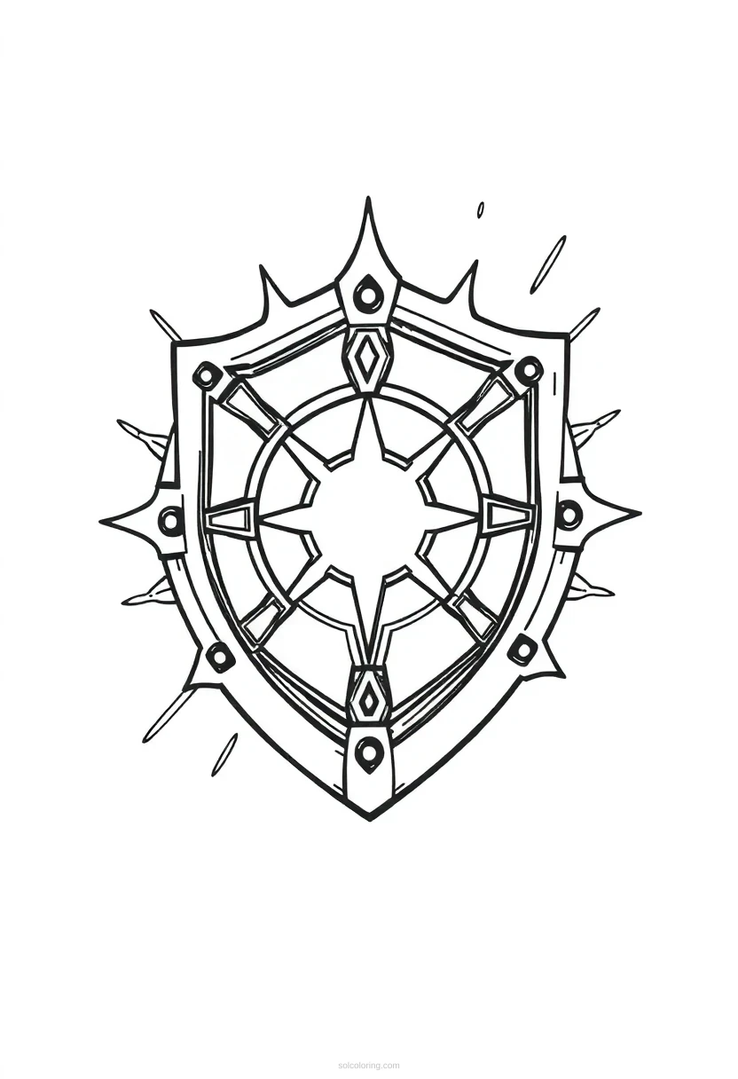 Energy Shield Generator coloring page for kids