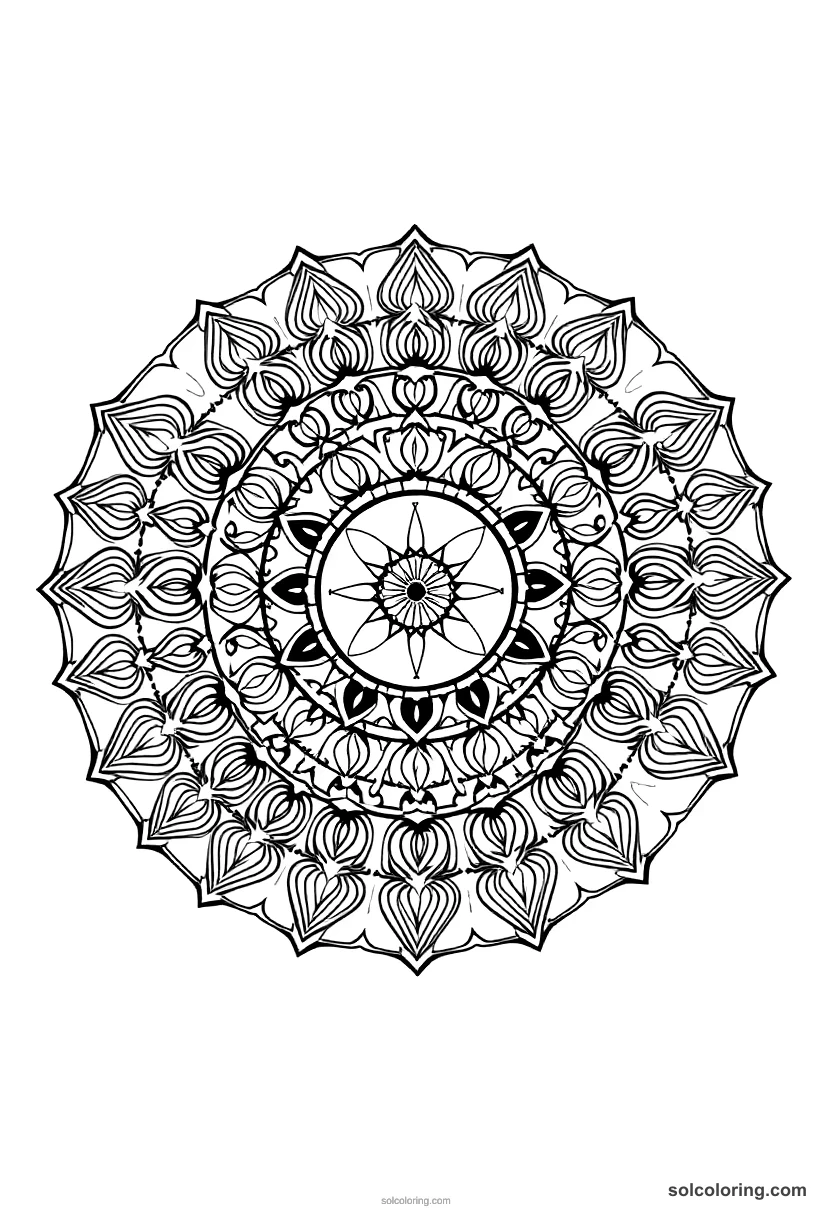 Mandala Erik the Red Founding Greenland mandala coloring page for kids