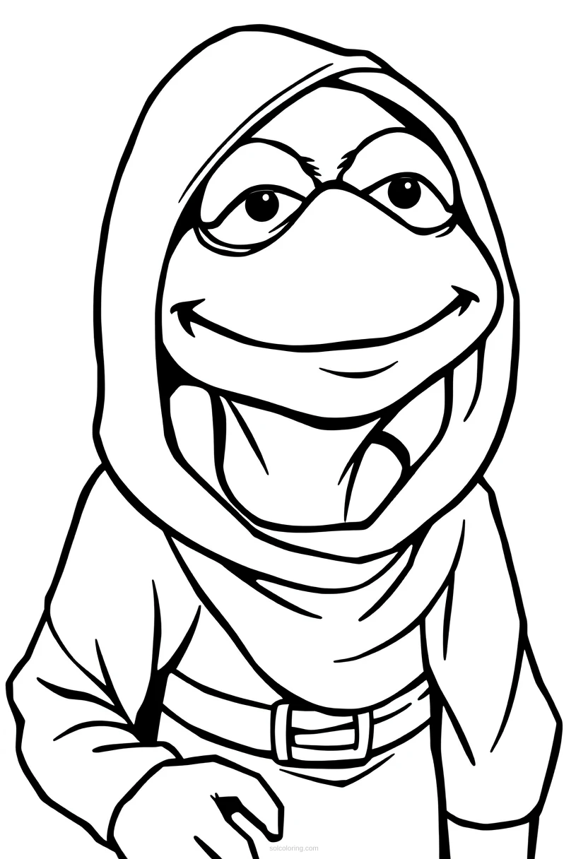 Evil Kermit Hood Temptation coloring pages