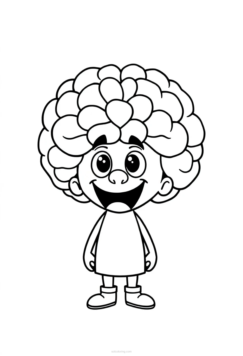 Expanding Brain Levels coloring page for kids