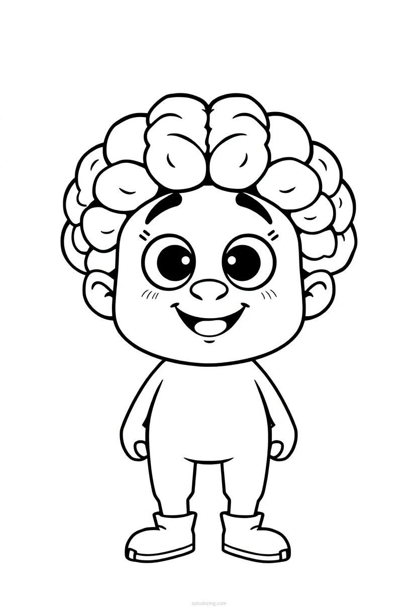 Expanding Brain Levels coloring page for kids