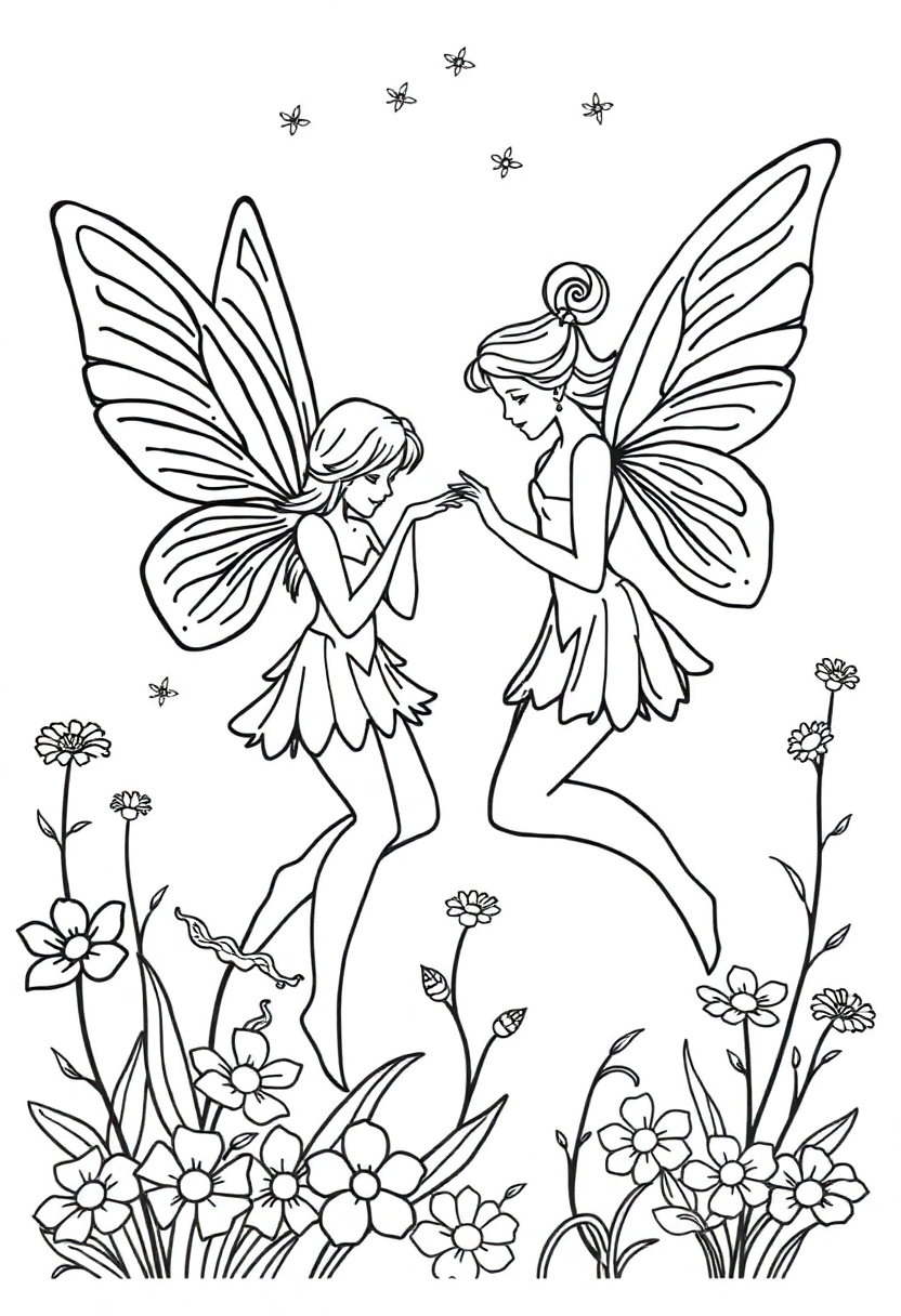 Fairies coloring pages