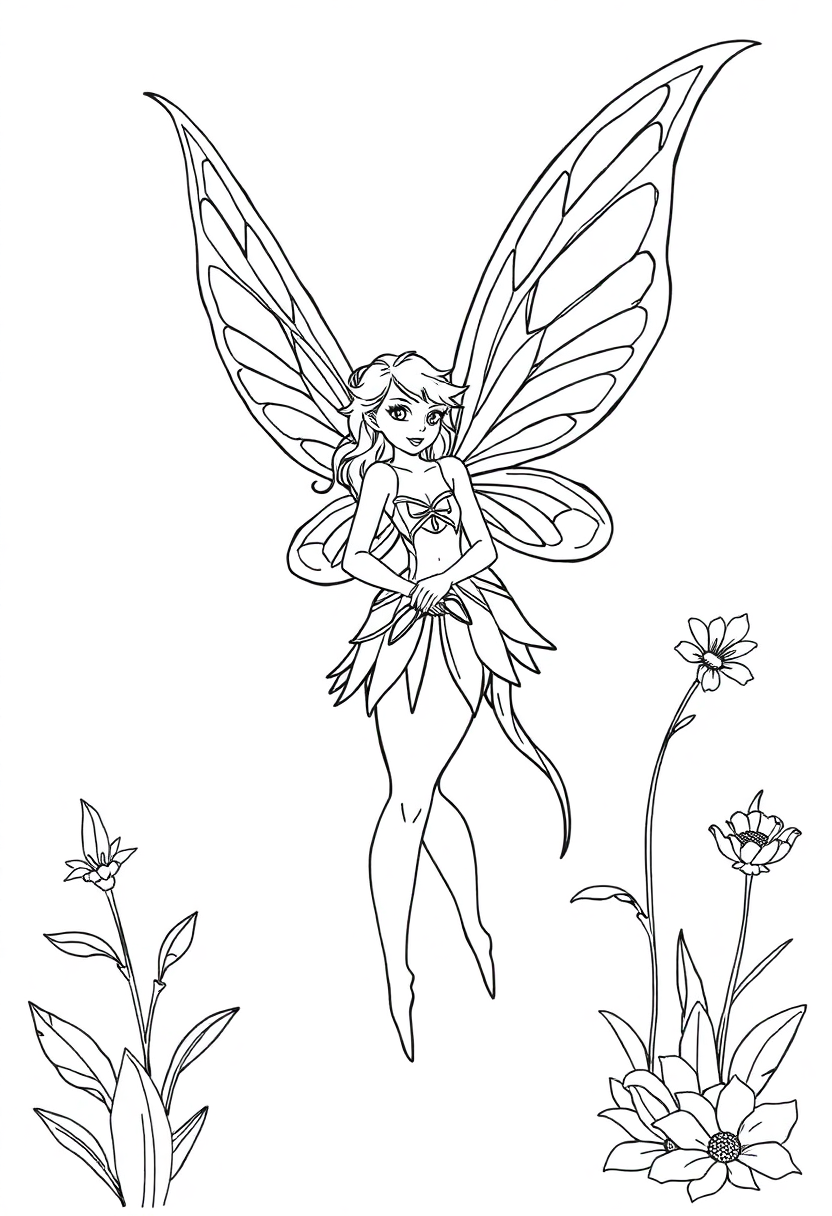 Fairy coloring pages