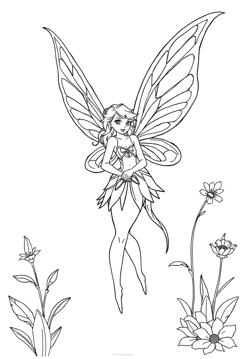 Fairy coloring pages