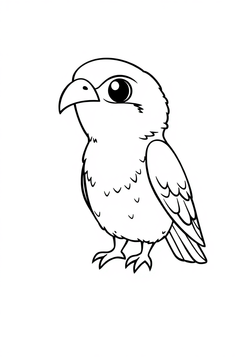 Falcon coloring page, free printable