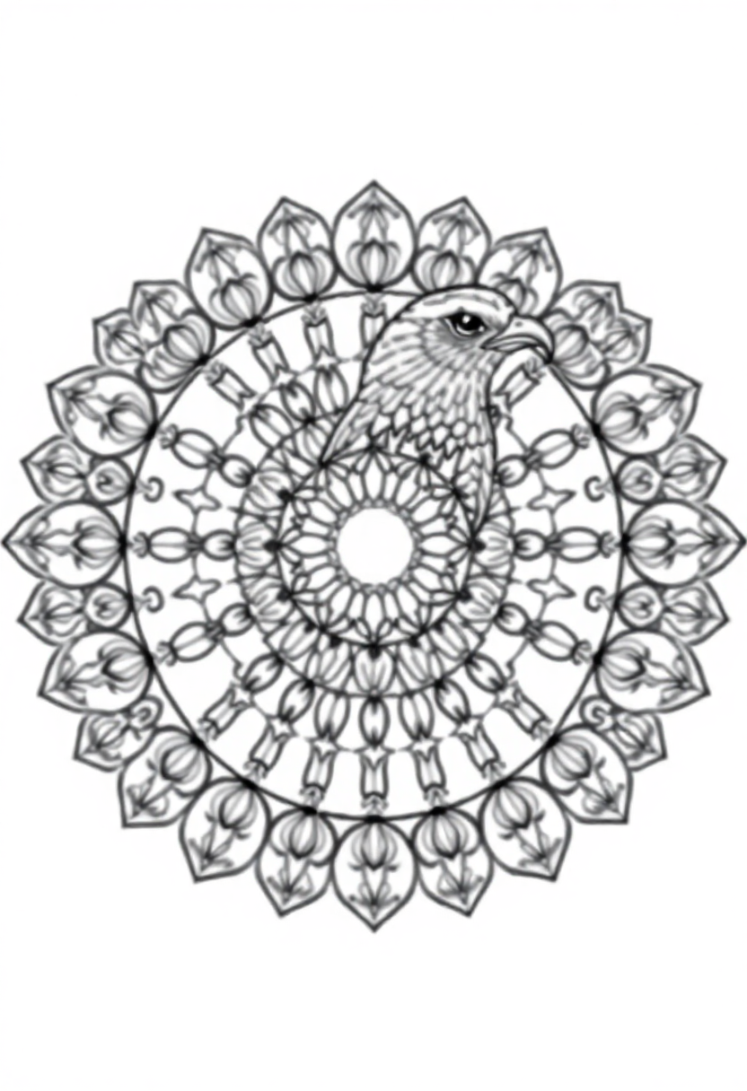 Falcon coloring page, free printable