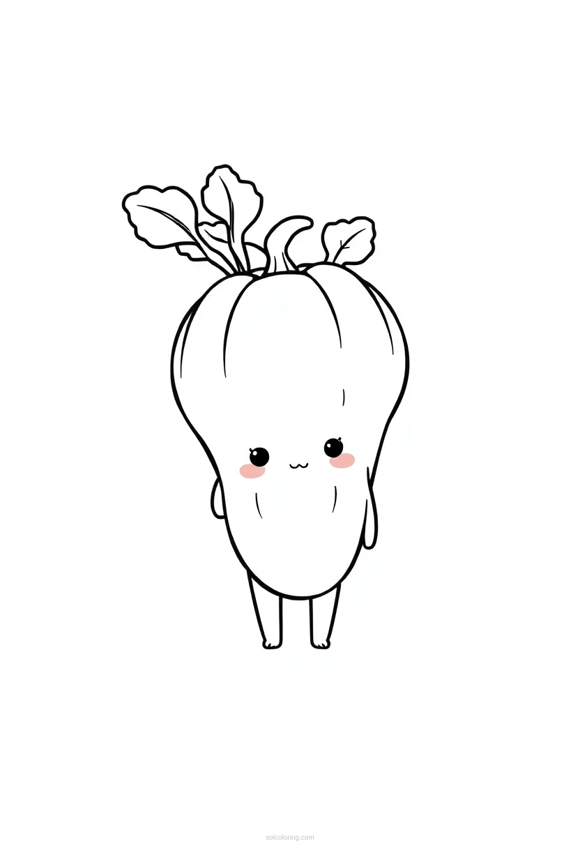Fall Harvest Vegetables coloring page for kids