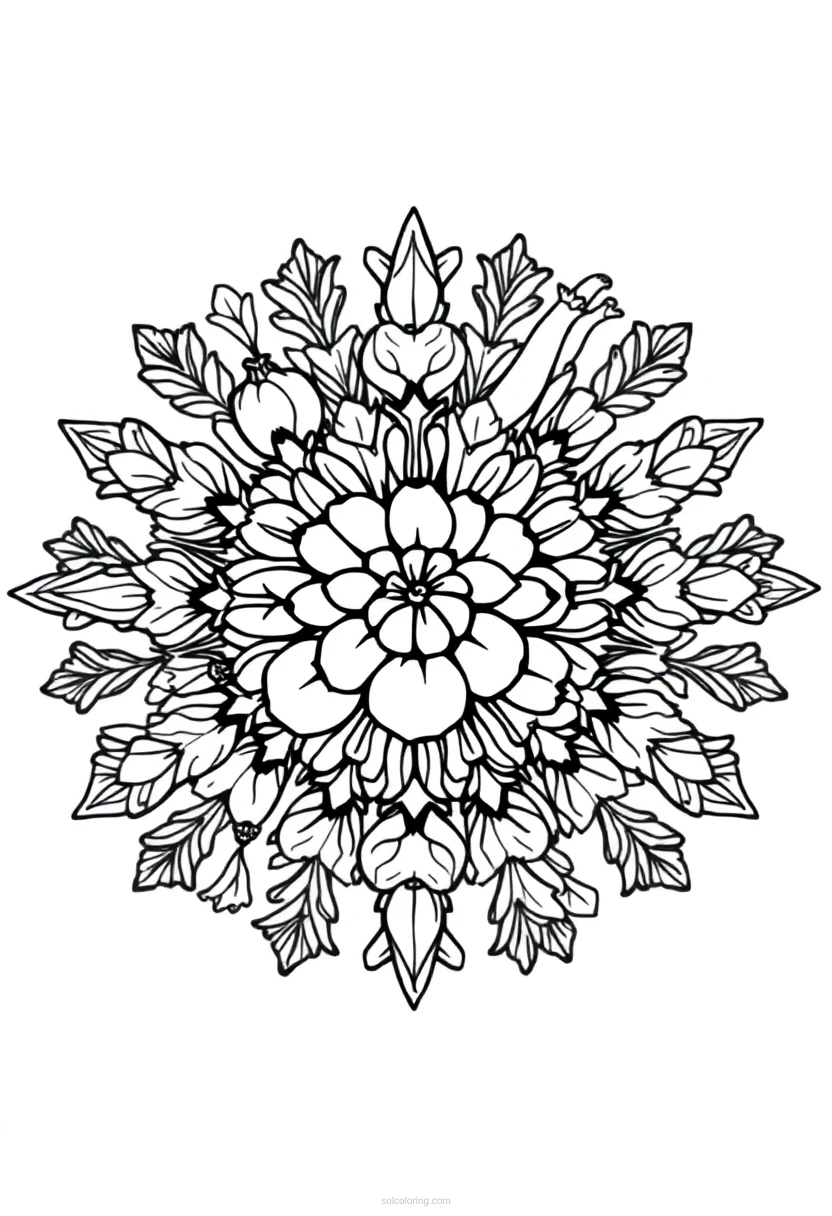 Fall Harvest Vegetables coloring page for kids