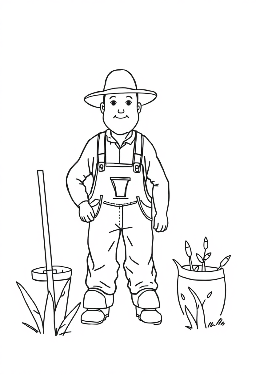 Farmer coloring pages