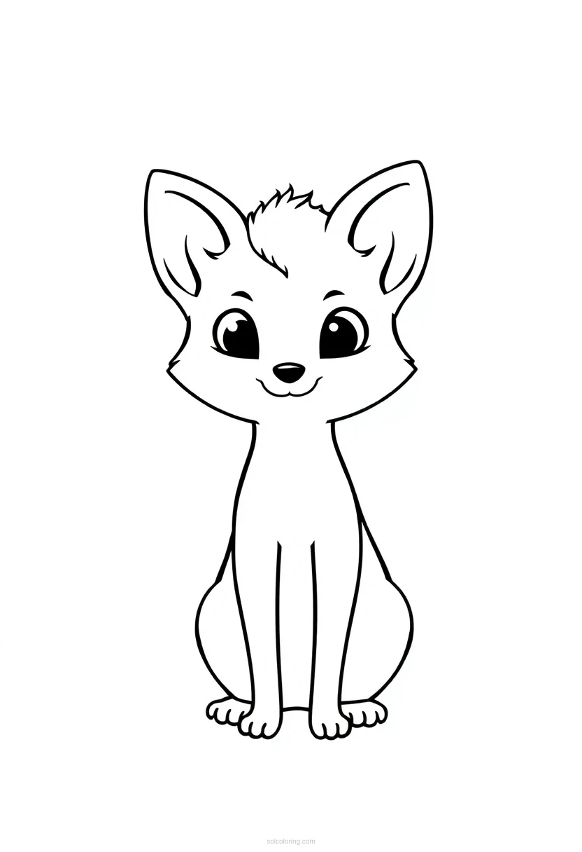 Fennec Fox coloring page for kids