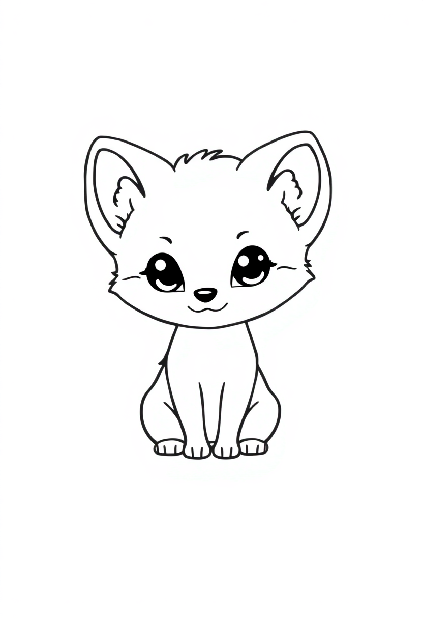 Fennec Fox coloring page, free printable