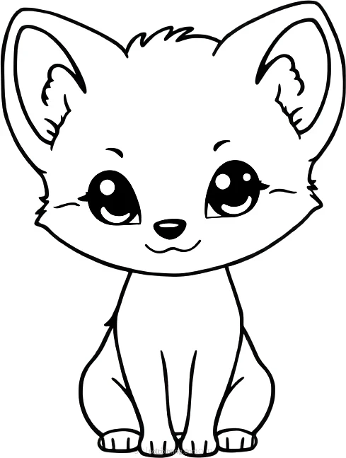 Fennec Fox coloring page for kids