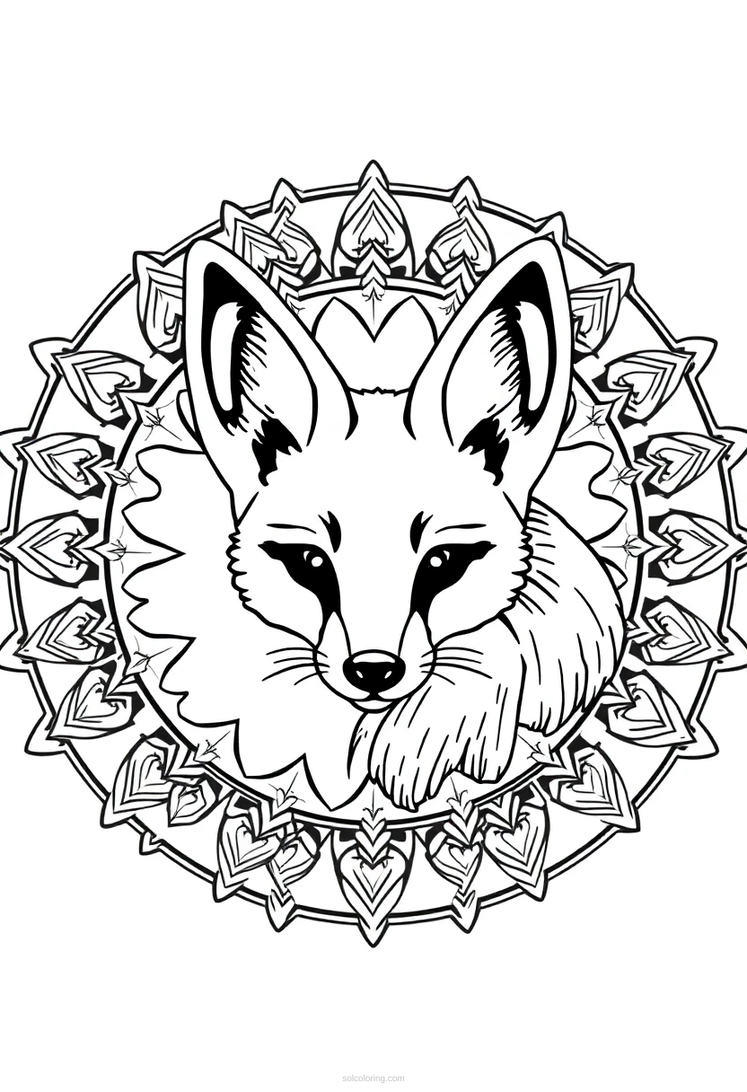 Fennec Fox coloring page for kids