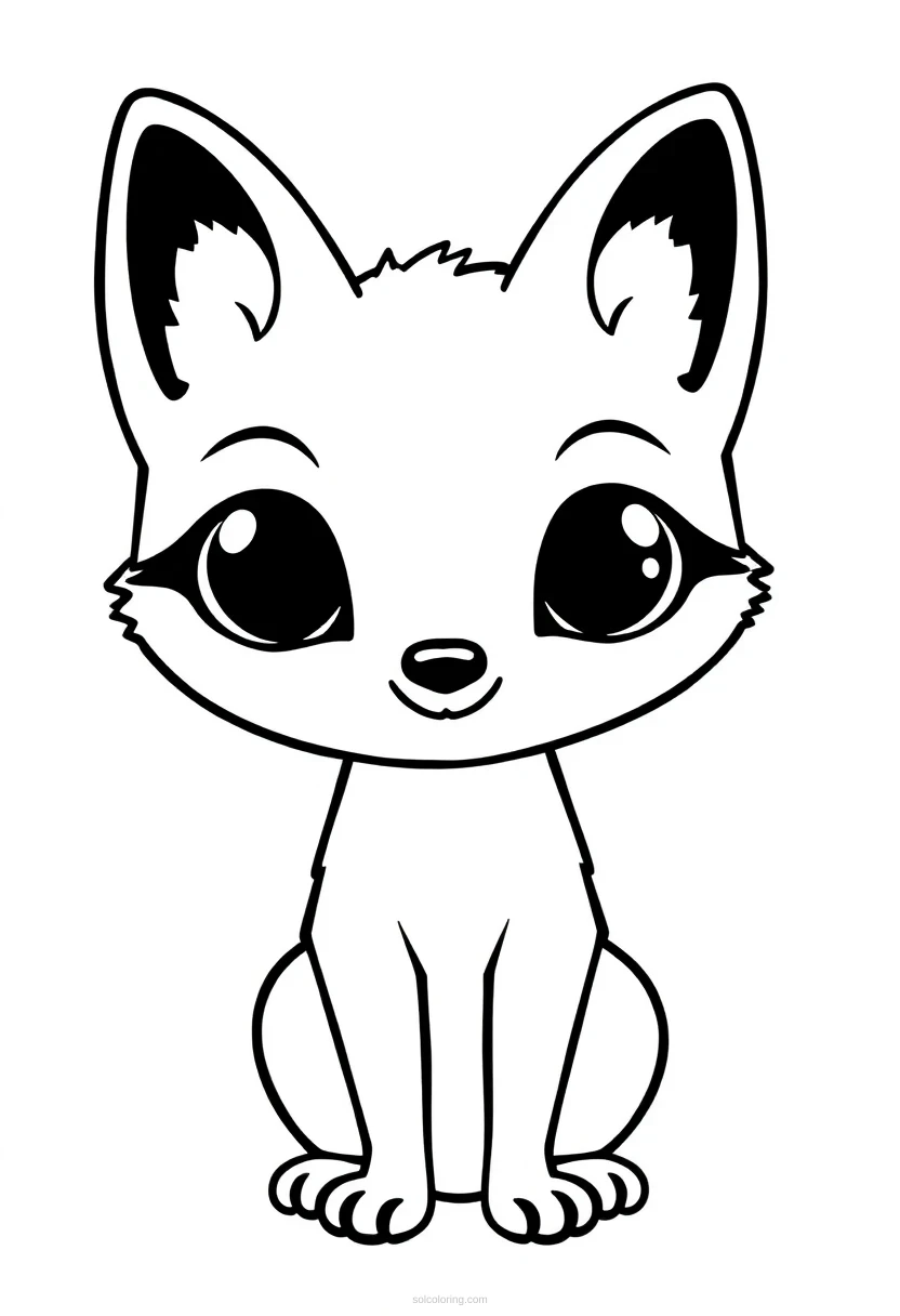 Fennec Fox coloring page for kids