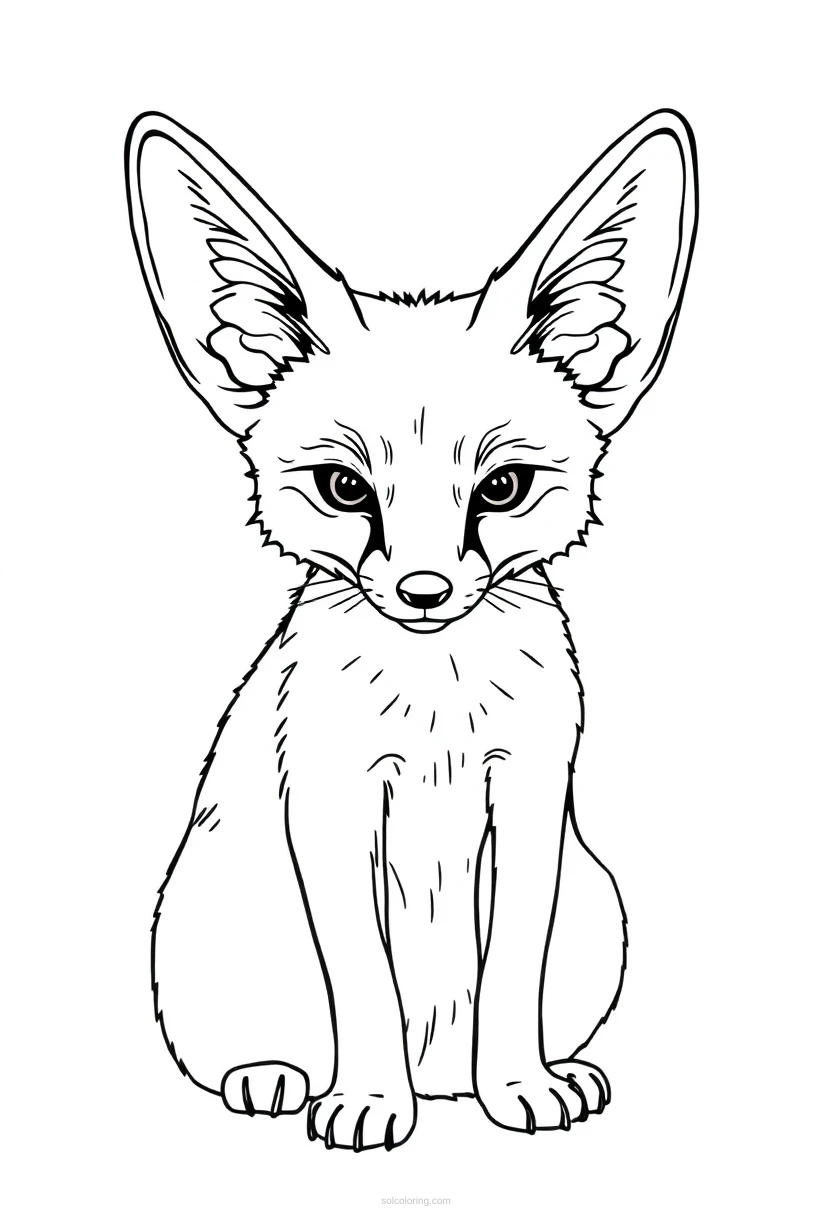 Fennec Fox Mandala coloring pages