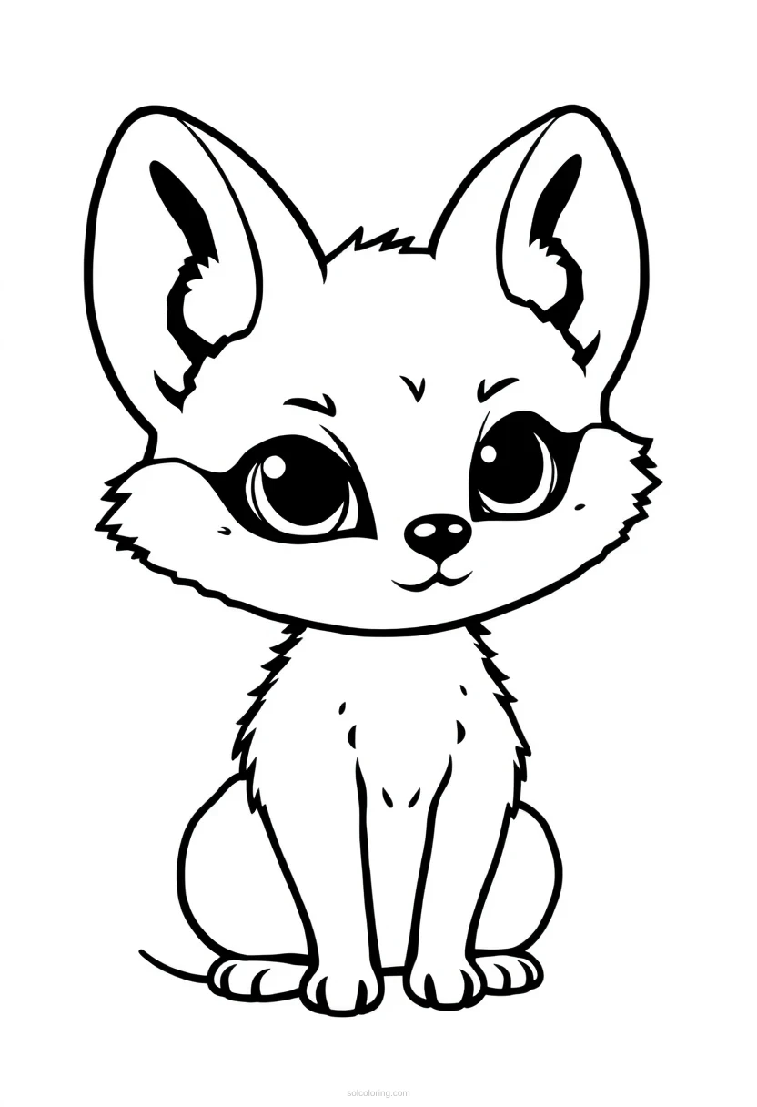 Fennec Fox coloring page for kids