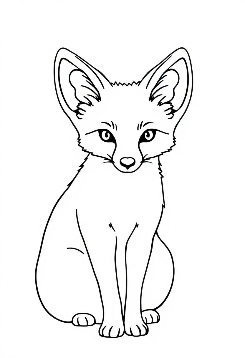 Fennec Fox coloring pages