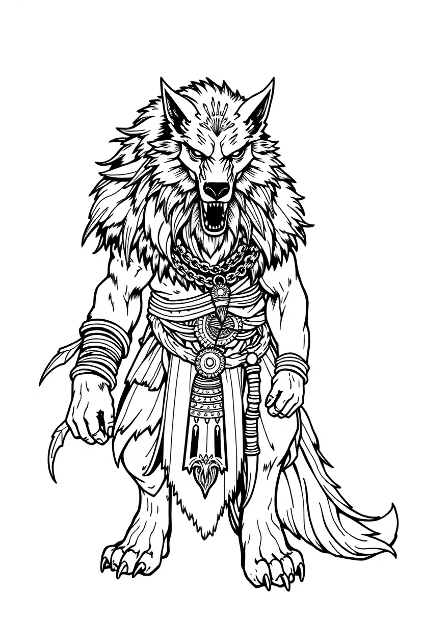 Fenrir The Wolf coloring pages