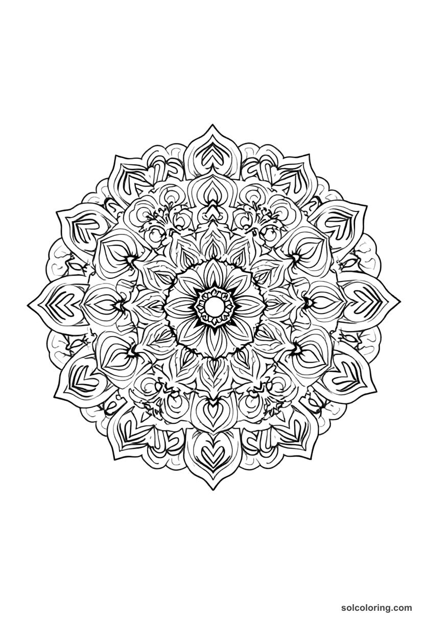Mandala Ferdinand and Isabella of Spain coloring page, free printable mandala style