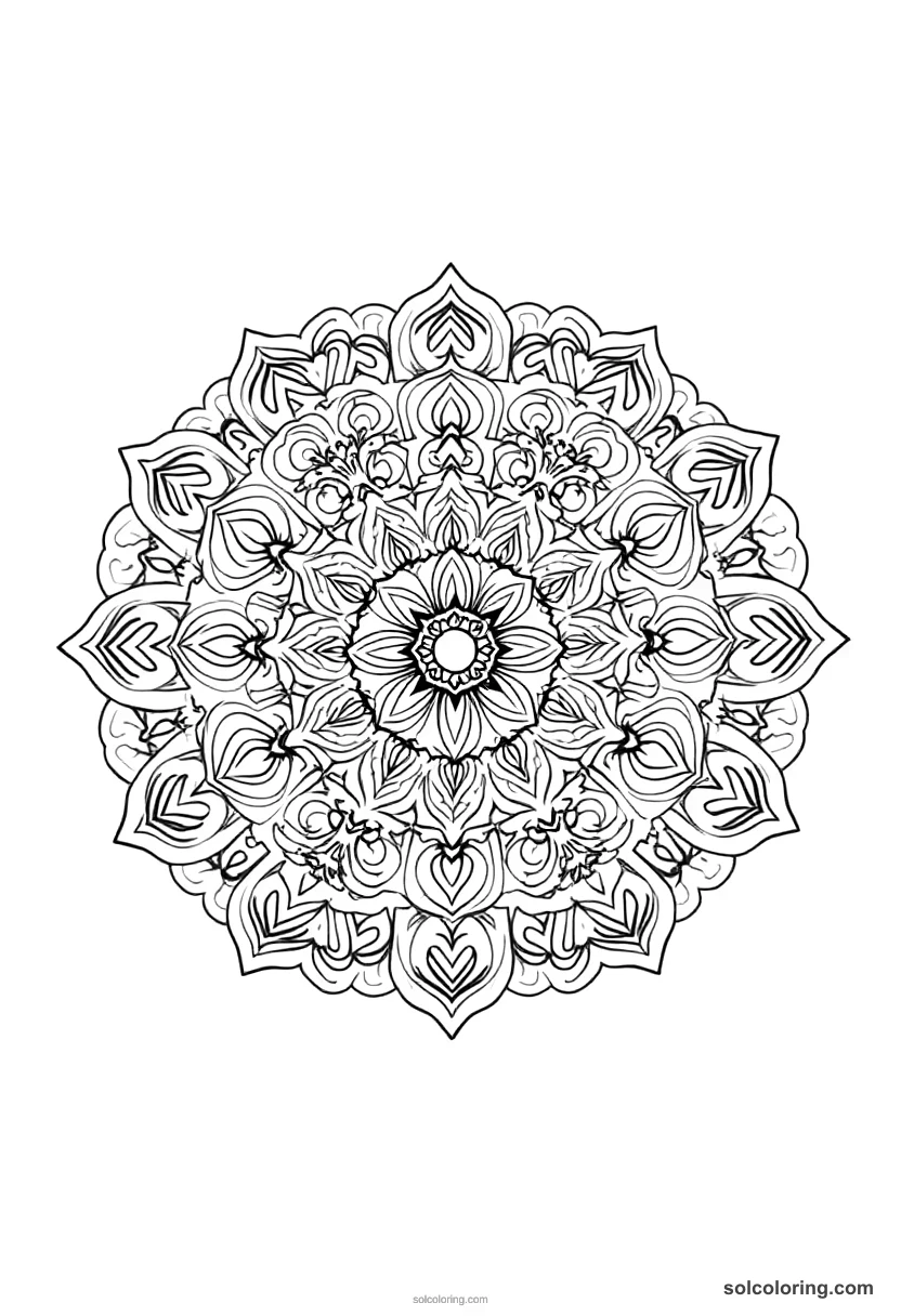 Mandala Ferdinand and Isabella of Spain mandala coloring page for kids