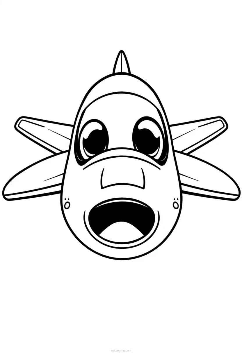 Fighter Jet coloring page for kids