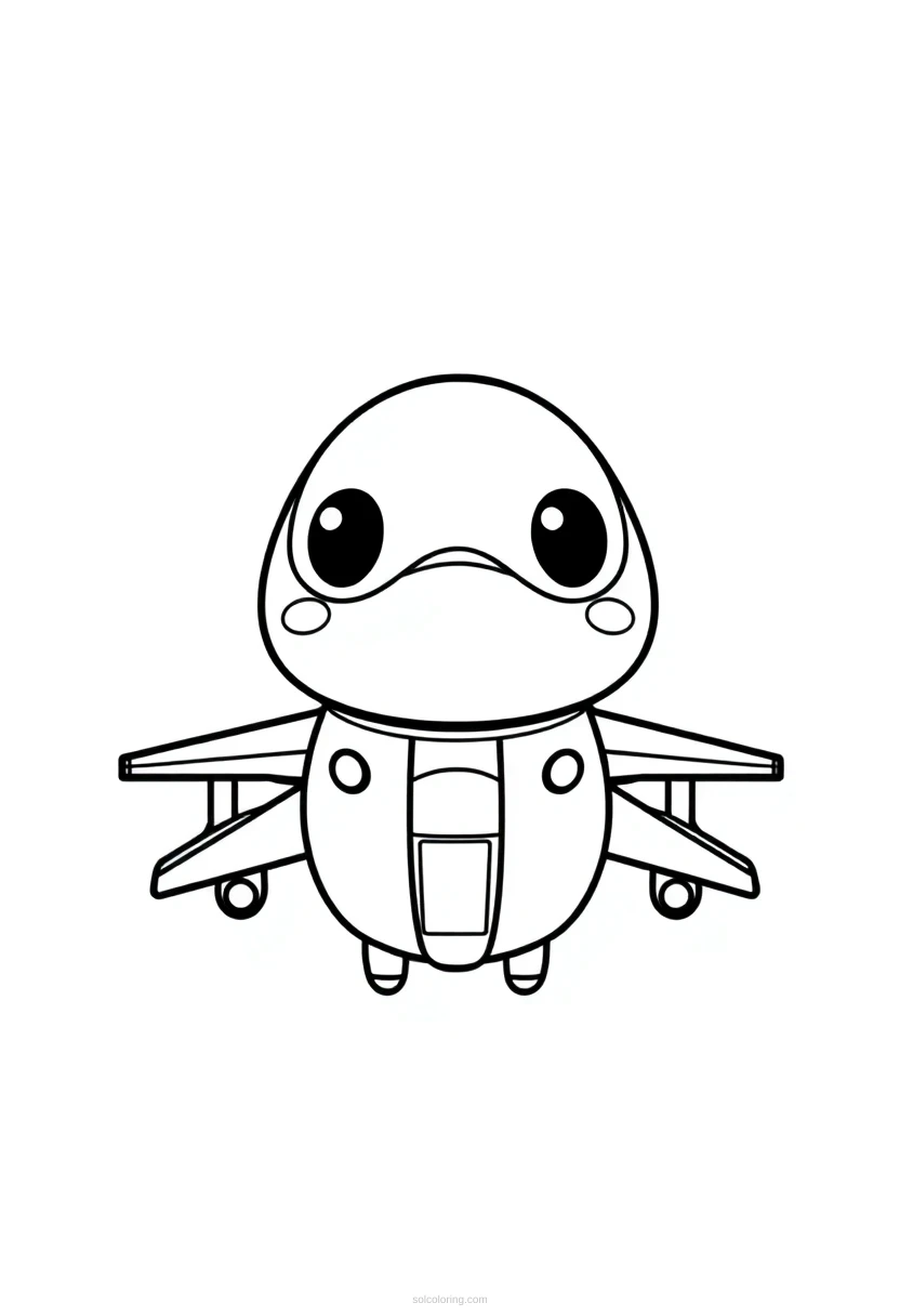 Fighter Jet coloring page for kids