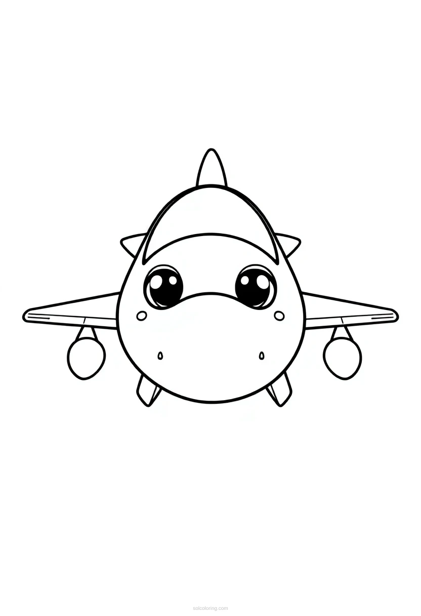 Fighter Jet coloring page for kids
