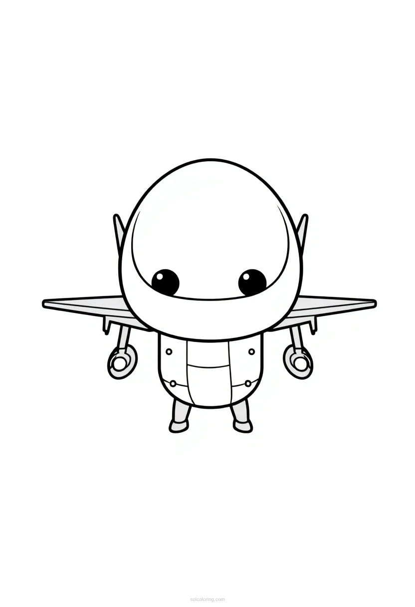 Fighter Jet coloring page for kids