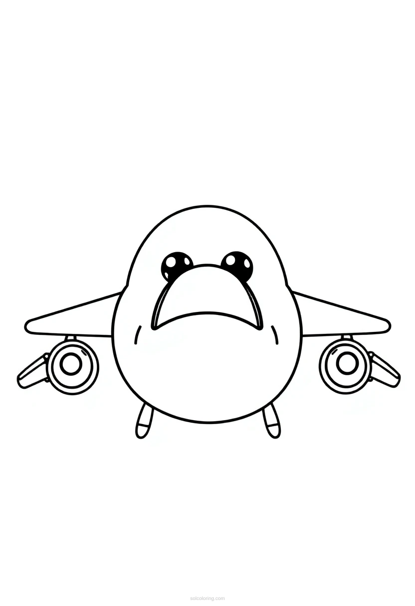 Fighter Jet coloring page for kids