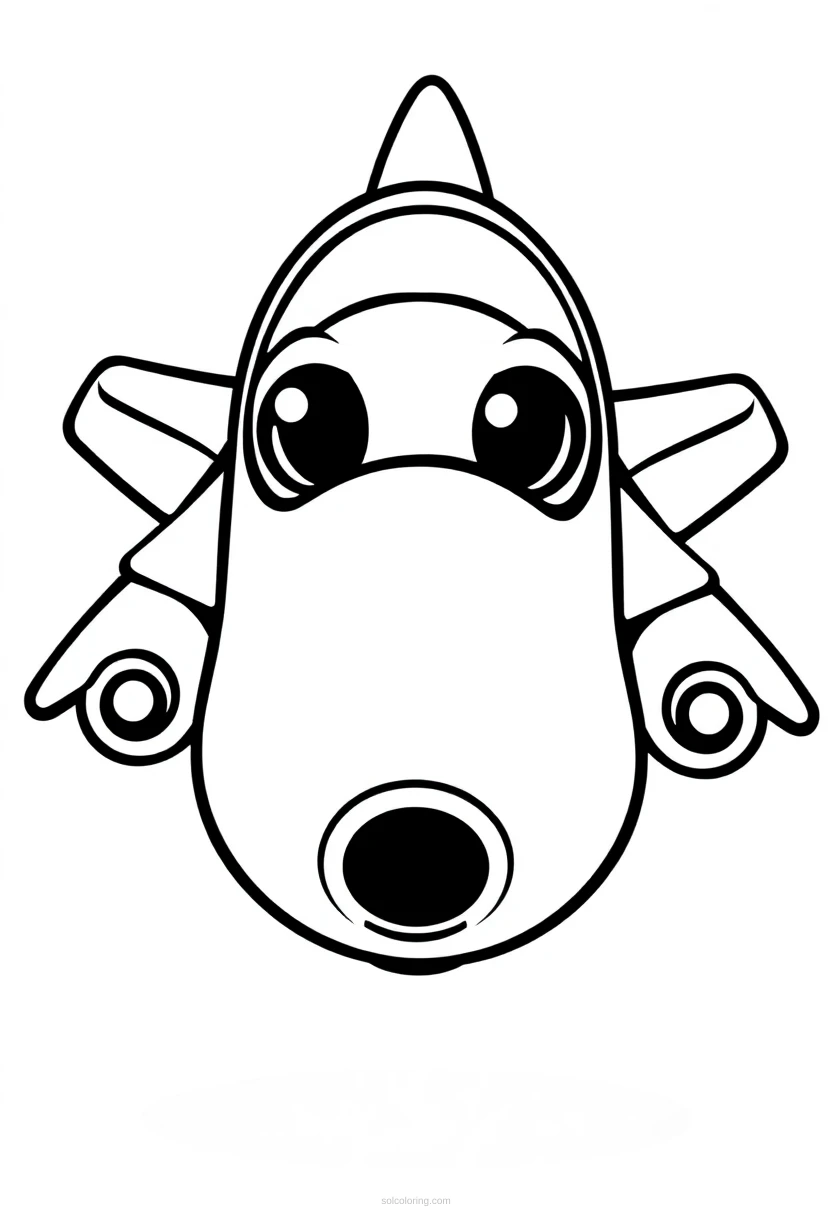 Fighter Jet coloring page for kids
