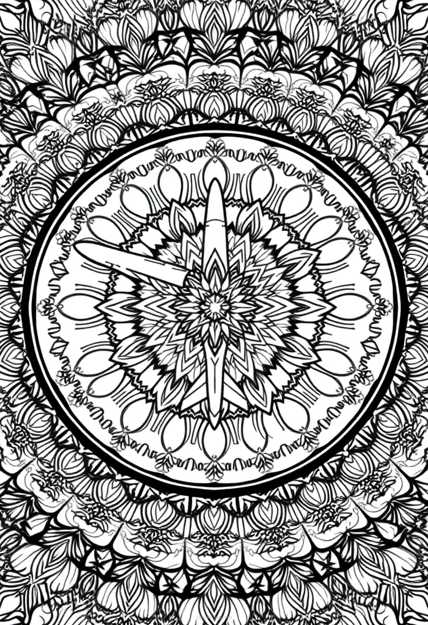 Fighter Jet coloring page for kids