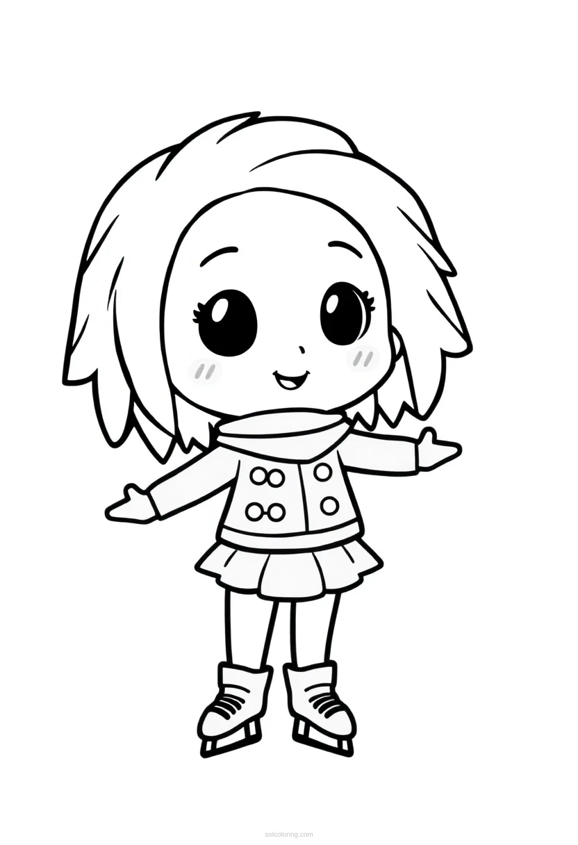 Figure Skater coloring page for kids