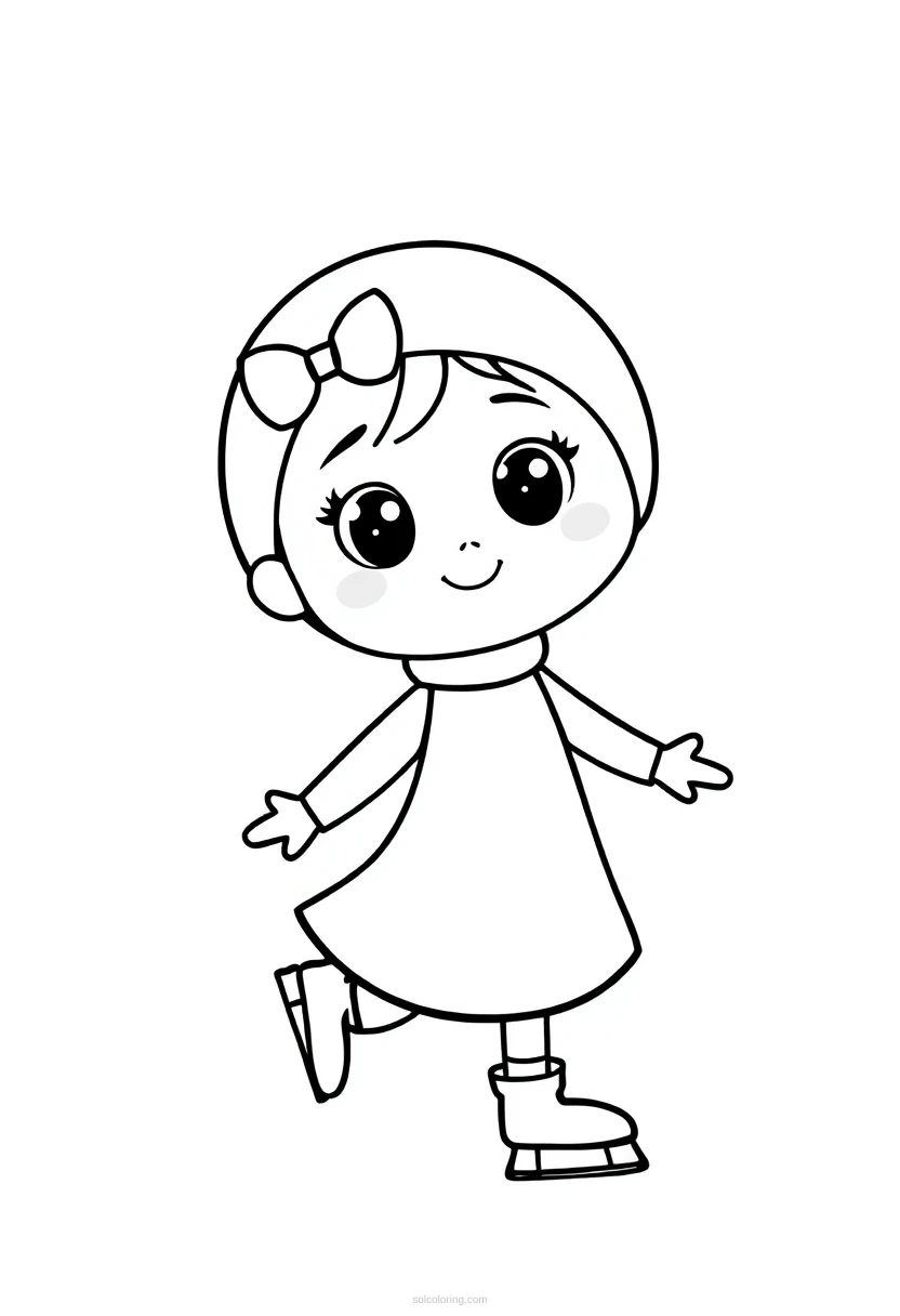 Figure Skater coloring page for kids