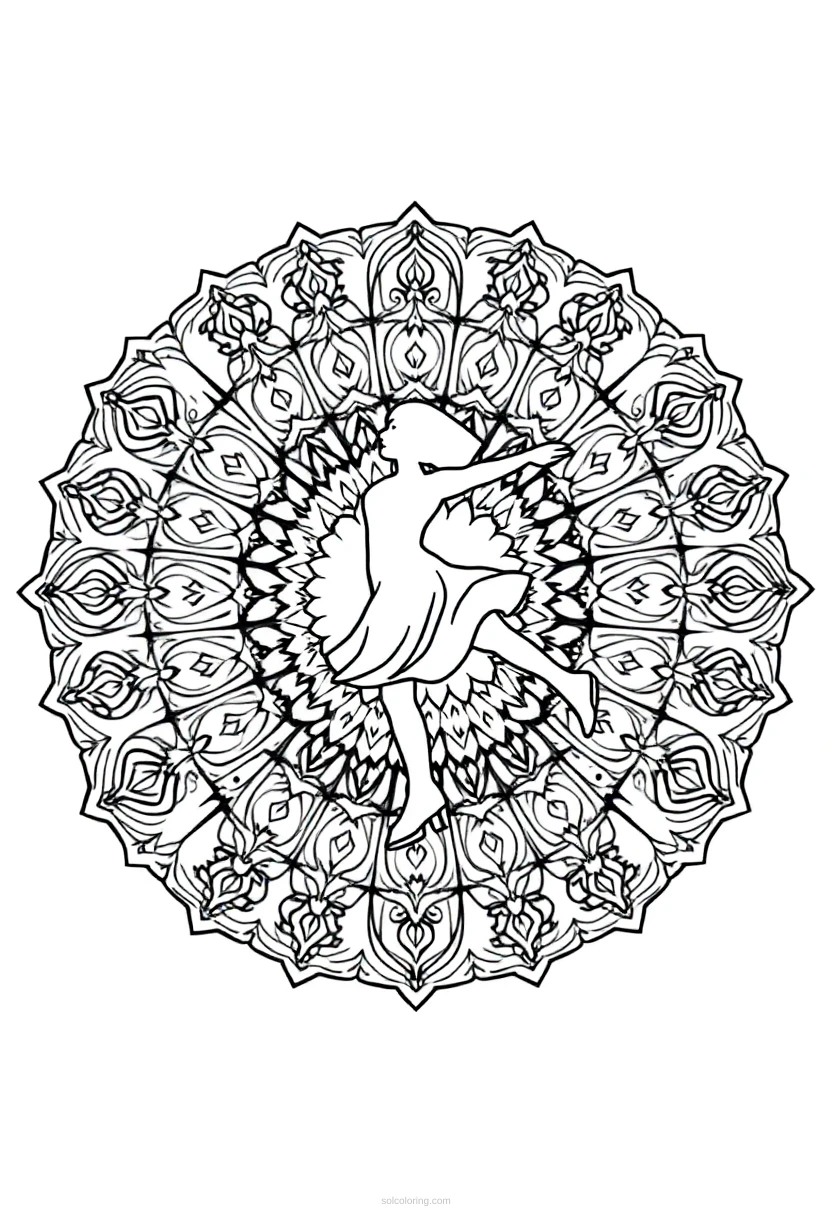 Figure Skater coloring page for kids