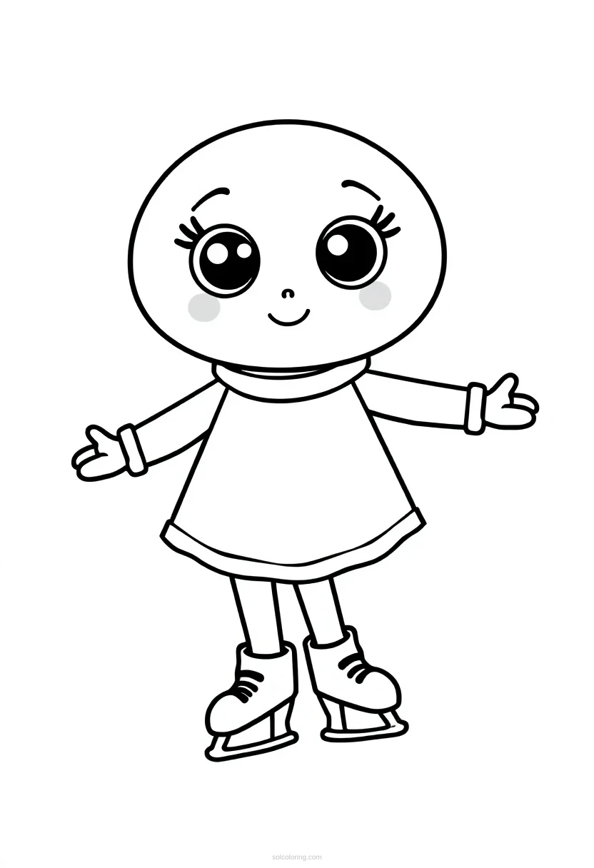 Figure Skater coloring page for kids
