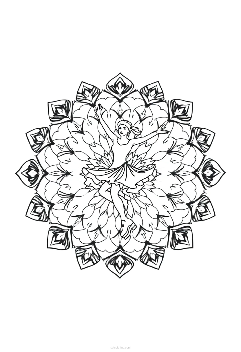 Figure Skater coloring page for kids