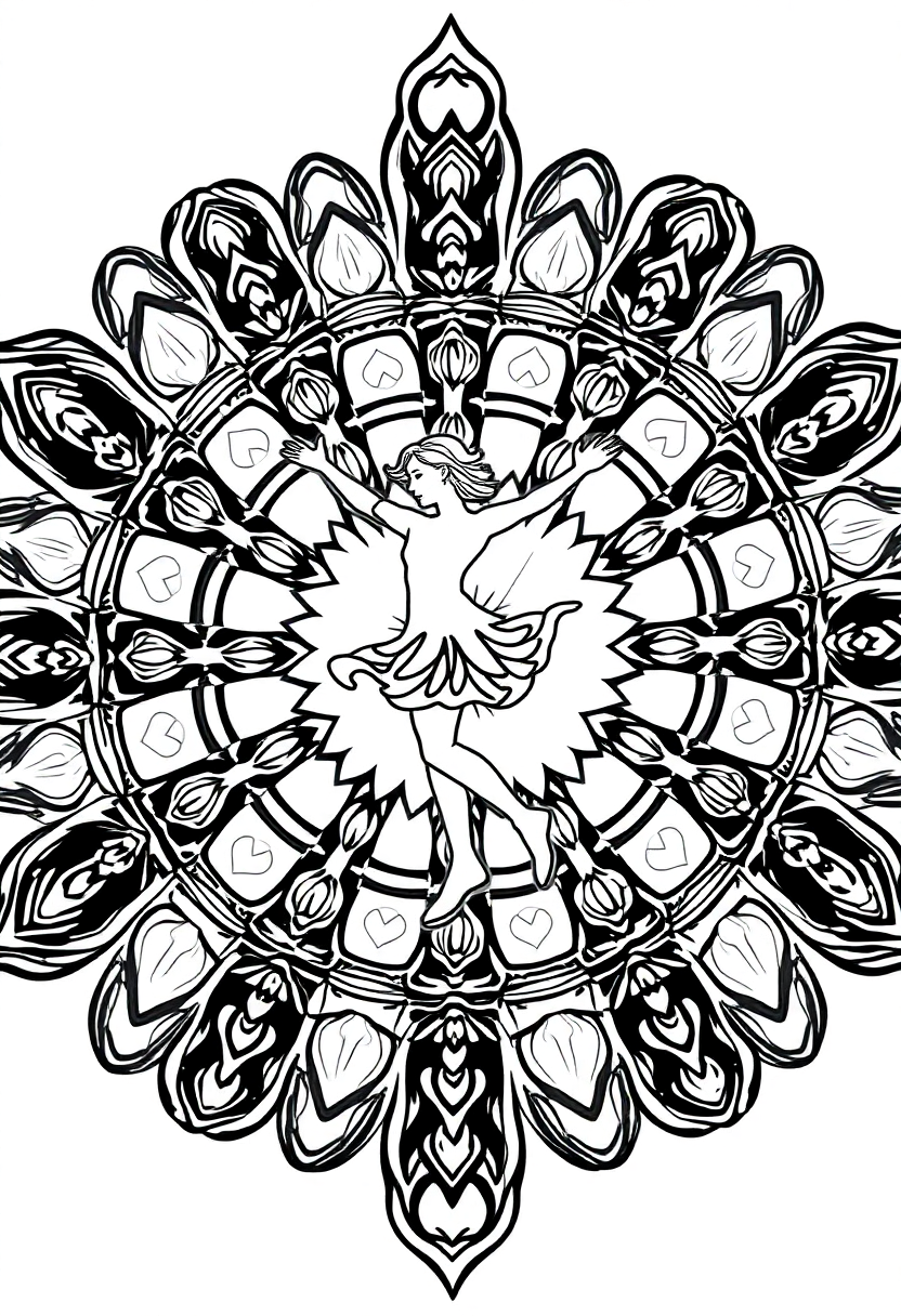 Figure Skater coloring page, free printable
